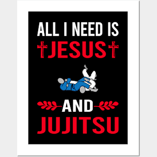 I Need Jesus And Jujitsu Ju Jitsu Jiujitsu Jiu Jitsu BJJ Posters and Art